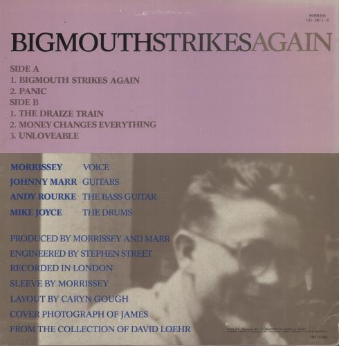 【ギリシャ盤】ザ・スミス / Bigmouth Strikes Again 12 The Smiths Bigmouth Strikes Again Greek 12